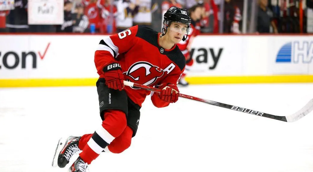 A young Jack Hughes takes the ice for the New Jersey Devils.