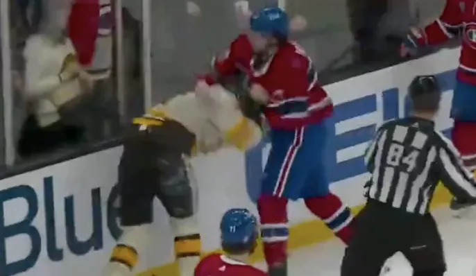 Josh Anderson n'a pas perdu de temps pour faire sentir sa présence, engageant le combat avec Trent Frederic.