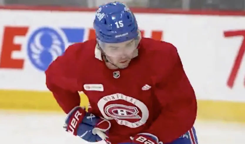 Encore une fois ce matin, l'attaquant Alex Newhook s'est entrainé pendant près de 25 minutes en compagnie d'Adam Nicholas.