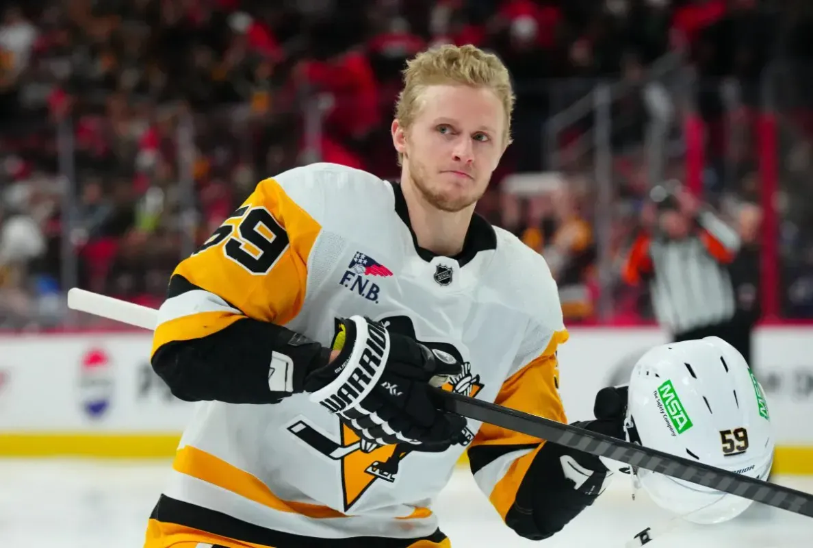 Former Pittsburgh Penguins forward Jake Guentzel