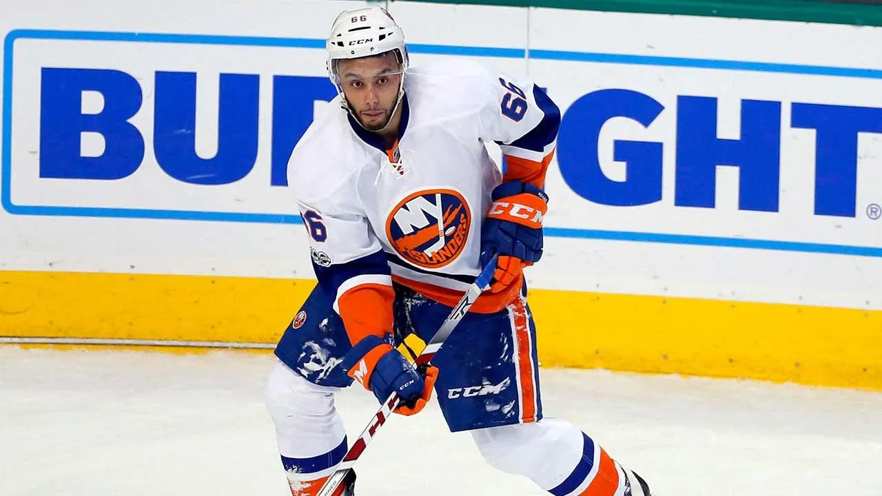 Former NHL forward Josh Ho-Sang during his time with the New York Islanders