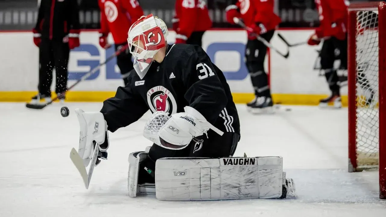 Jake Allen, goaltender of the New Jersey Devils.