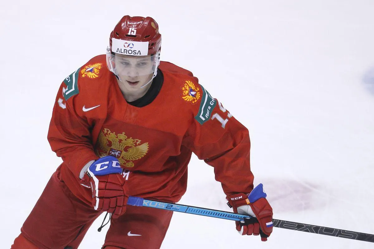 Colorado Avalanche prospect Nikolai Kovalenko in action during a game