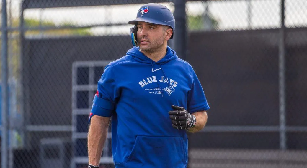 Joey Votto at Spring Training for the Blue Jays