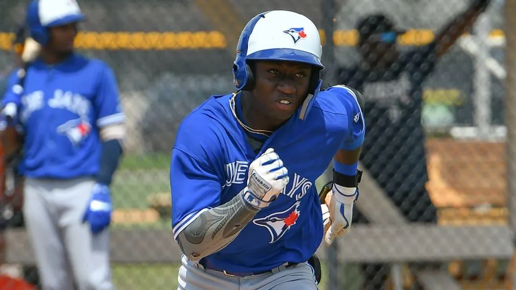 Dansan Brown Running the bases at practice.
