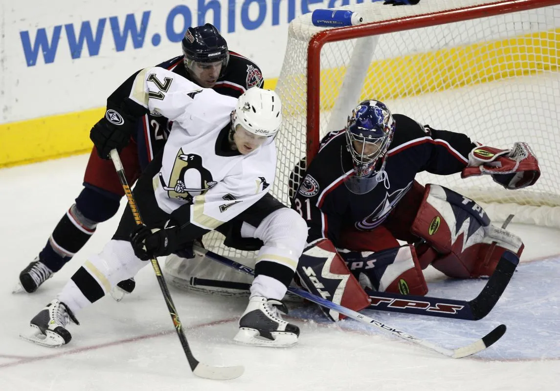 Konstantin Koltsov during a game with the Pittsburgh Penguins.