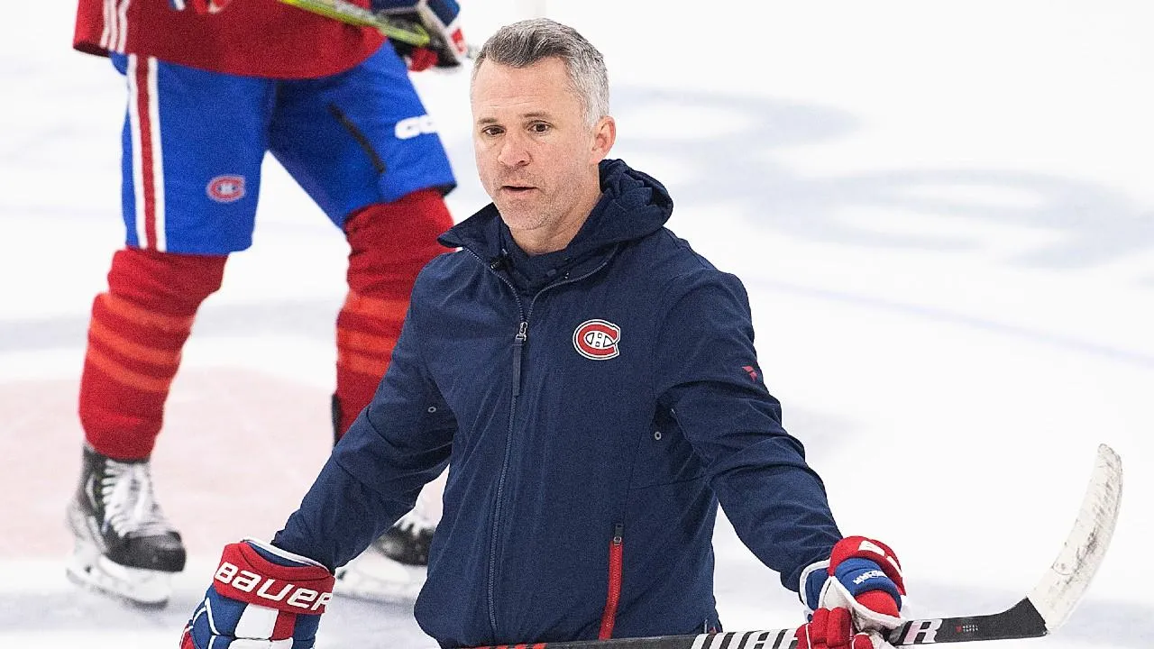 Martin St-Louis during practice with the Montreal Canadiens.