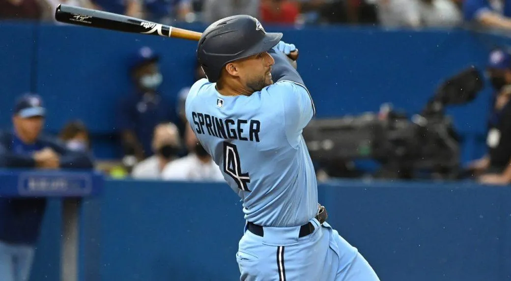 George Springer belts home run for the Blue Jays