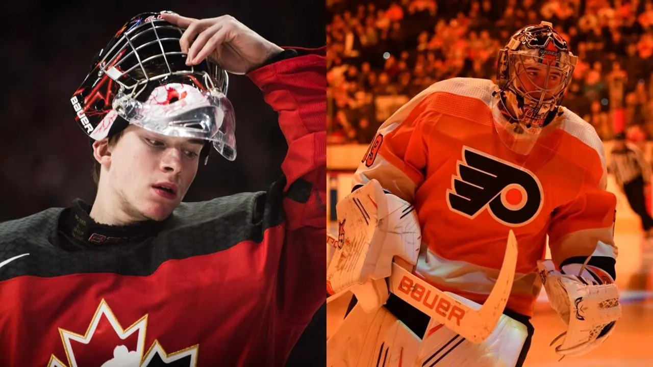 Carter Hart avec Équipe Canada et les Flyers de Philadelphie