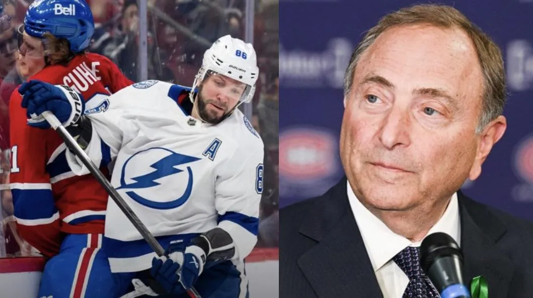 Mise en échec dangereuse de Nikita Kucherov sur Kaiden Guhle
