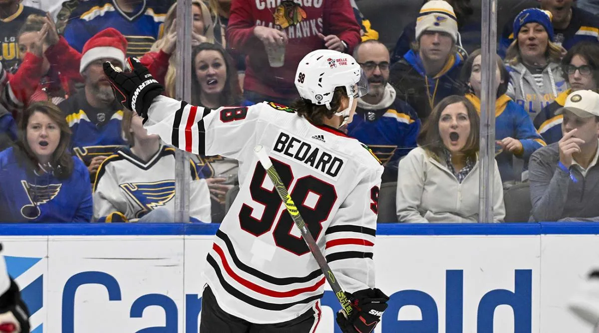 Connor Bedard, star forward of the Chicago Blackhawks.