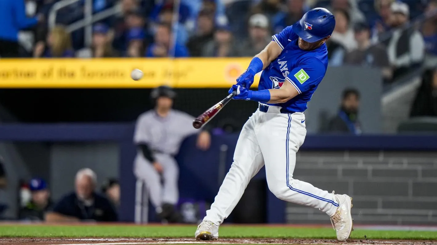 Daulton Varsho hits a grand slam #bluejays #mlb