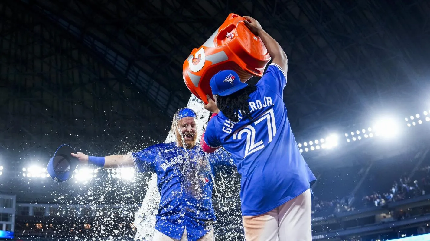 Turner celebrating another win against the Rockies #bluejays #mlb