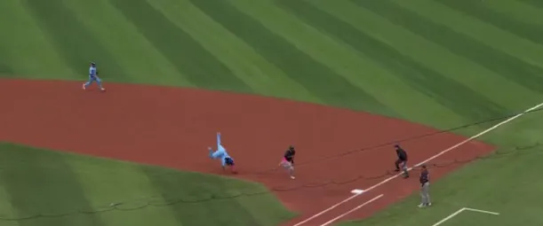 Vladdy cartwheel #bluejays #mlb