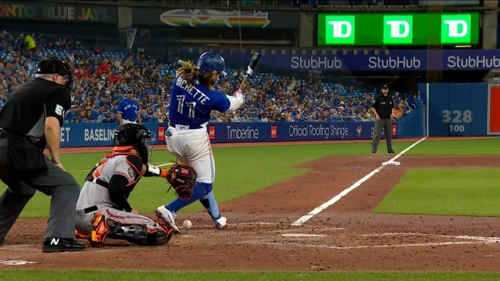 Bichette foul ball #bluejays #mlb