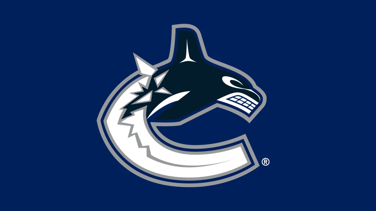 Vancouver Canucks logo on a blue background