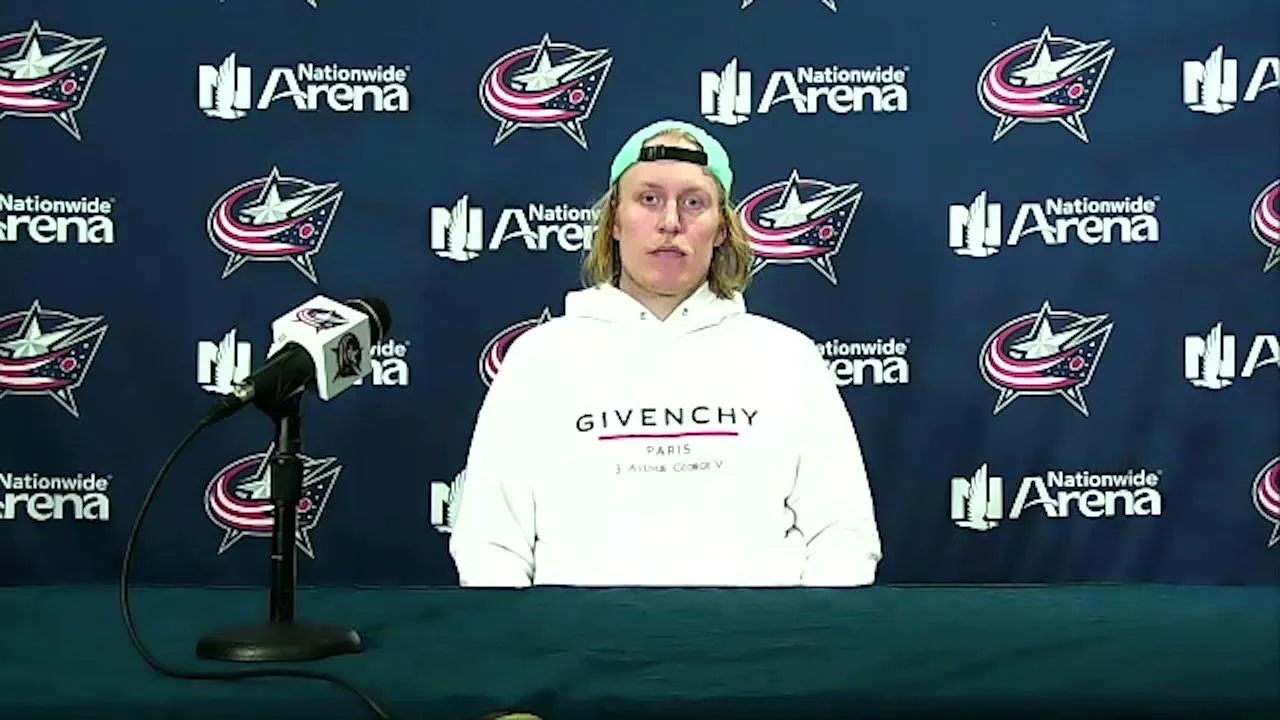 Patrik Laine of the Columbus Blue Jackets.