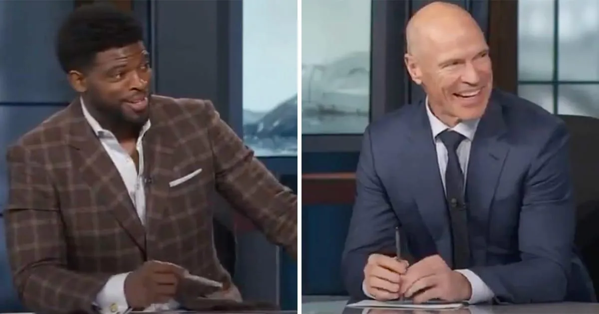 PK Subban and Mark Messier, analysts for the Stanley Cup Finals.
