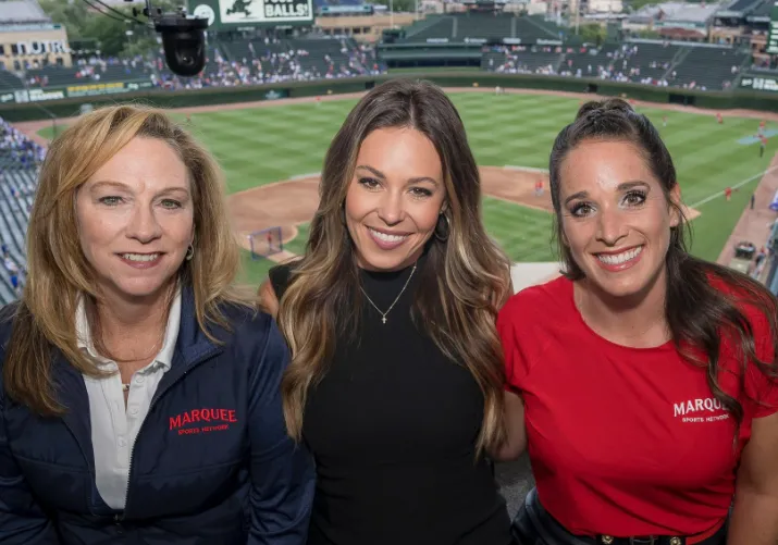 All female broadcast team for the Cubs #cubs #bluejays #mlb