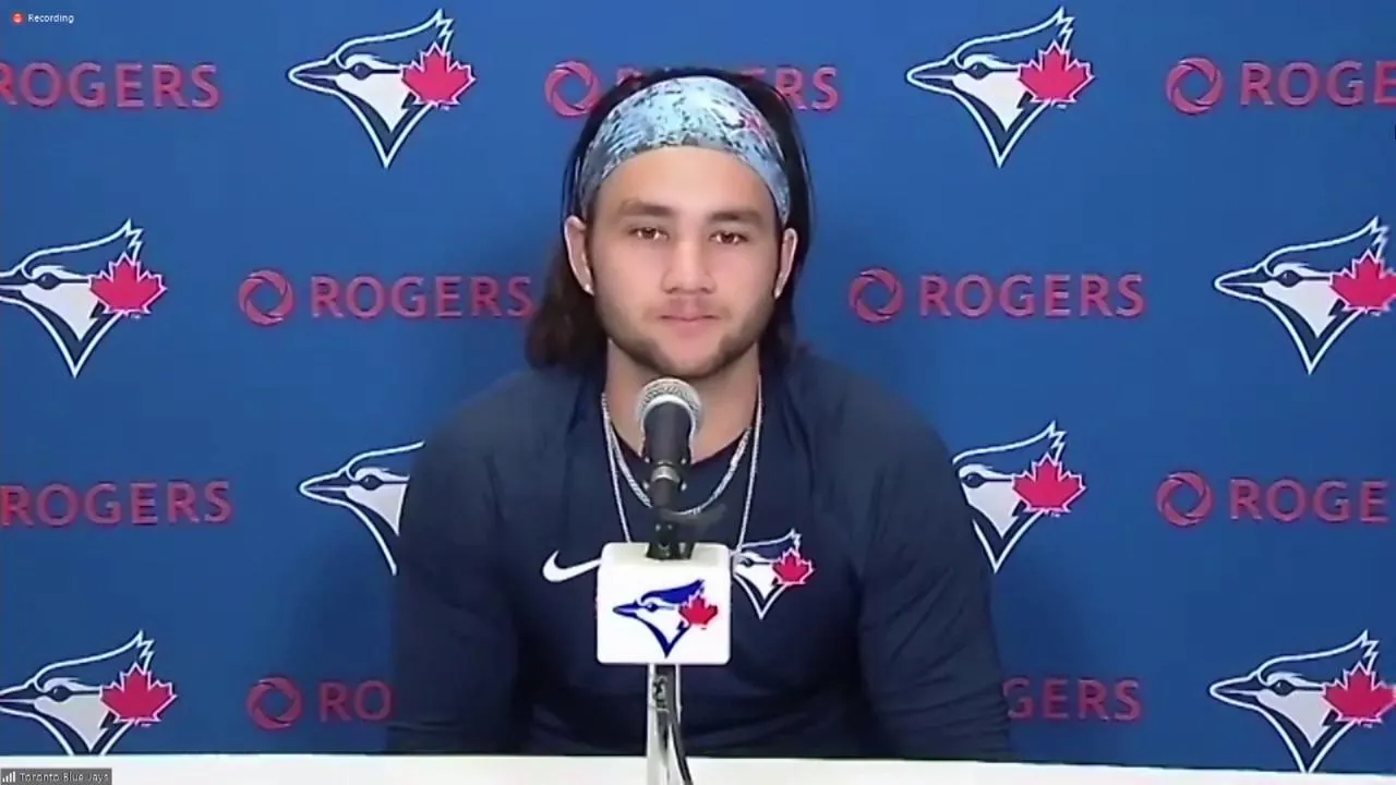 Bichette during interview #bluejays #mlb