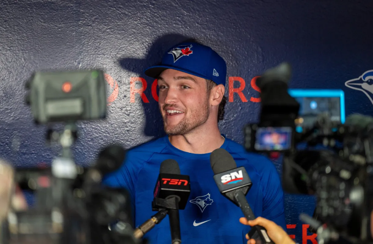 Yesavage speaks to the fans #bluejays #mlb