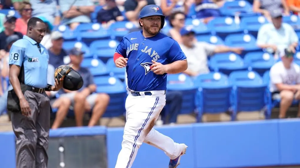 Kirk arriving at home plate #bluejays #mlb