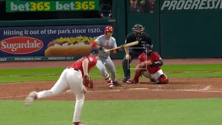 TJ Friedl's bunt single breaks up perfect game