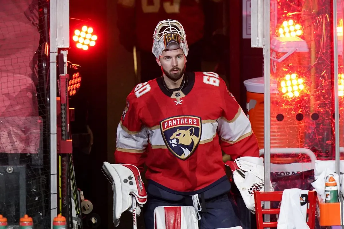 Chris Driedger, goaltender of the Florida Panthers.