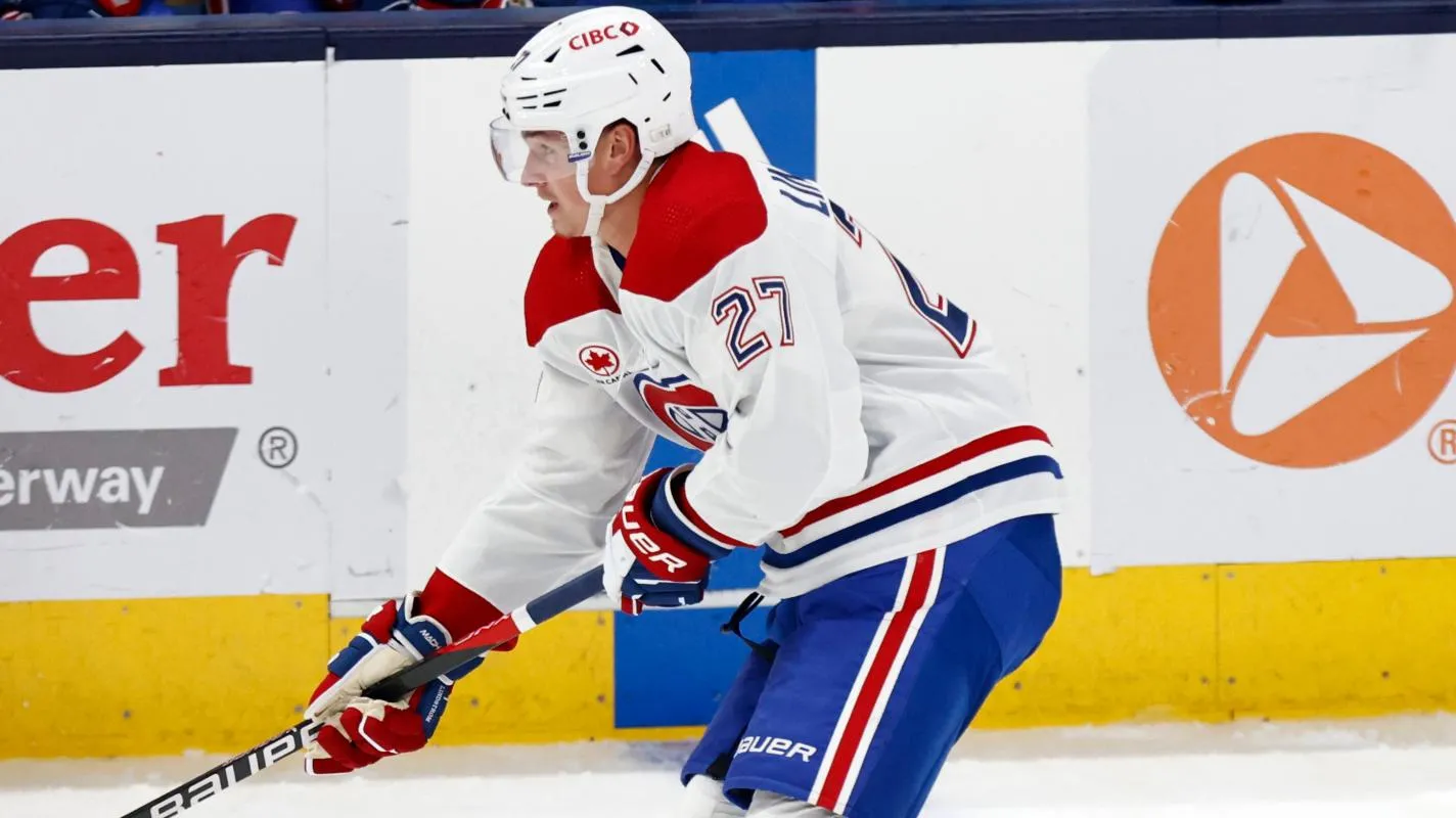 Gustav Lindstrom with the Montreal Canadiens.