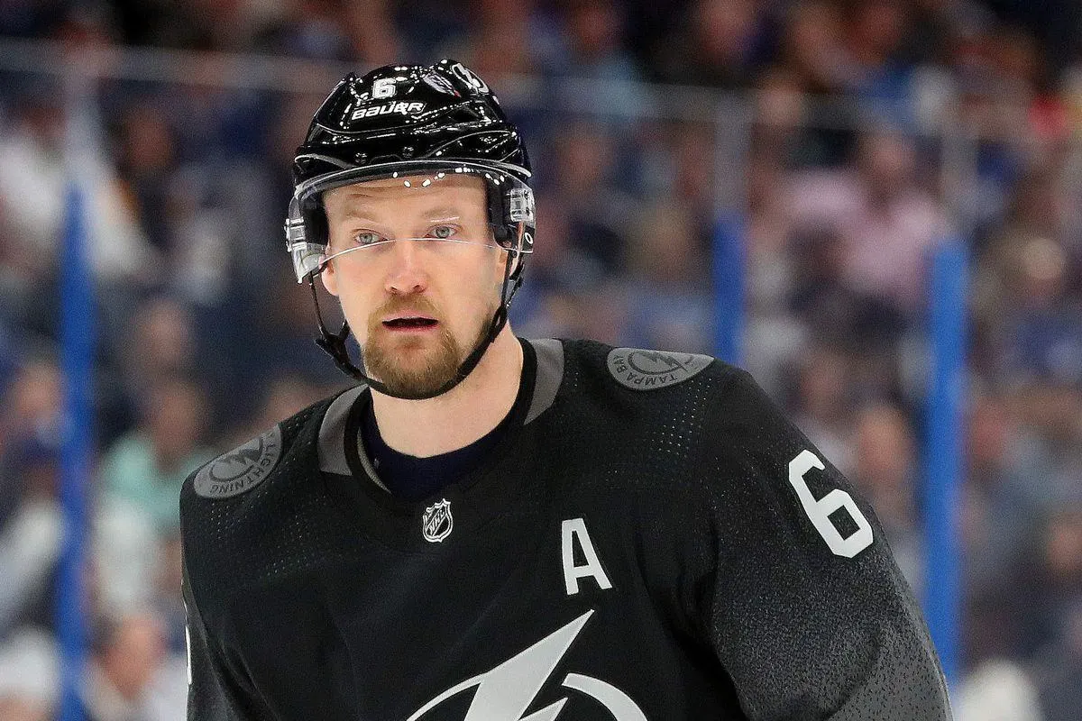 Anton Stralman while playing for the Boston Bruins