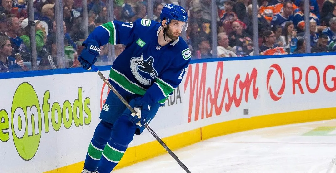 Defenceman Derek Forbort of the Vancouver Canucks