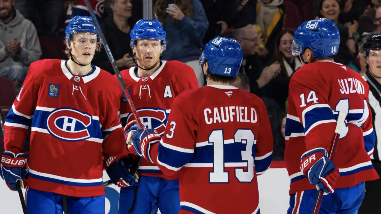 Kaiden Guhle, Mike Matheson, Cole Caufield, Nick Suzuki