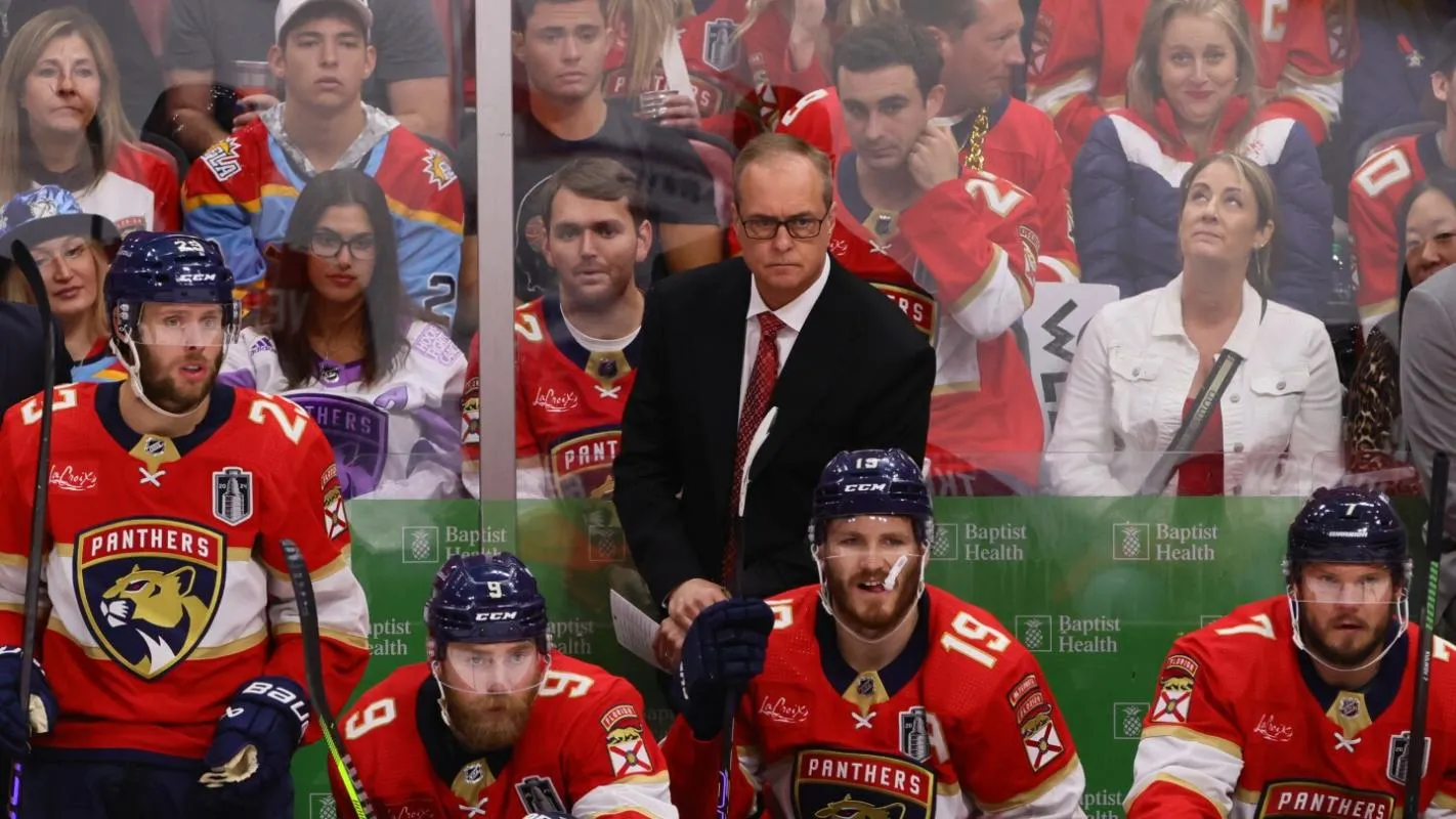 Paul Maurice with the Stanley Cup winning Florida Panthers.