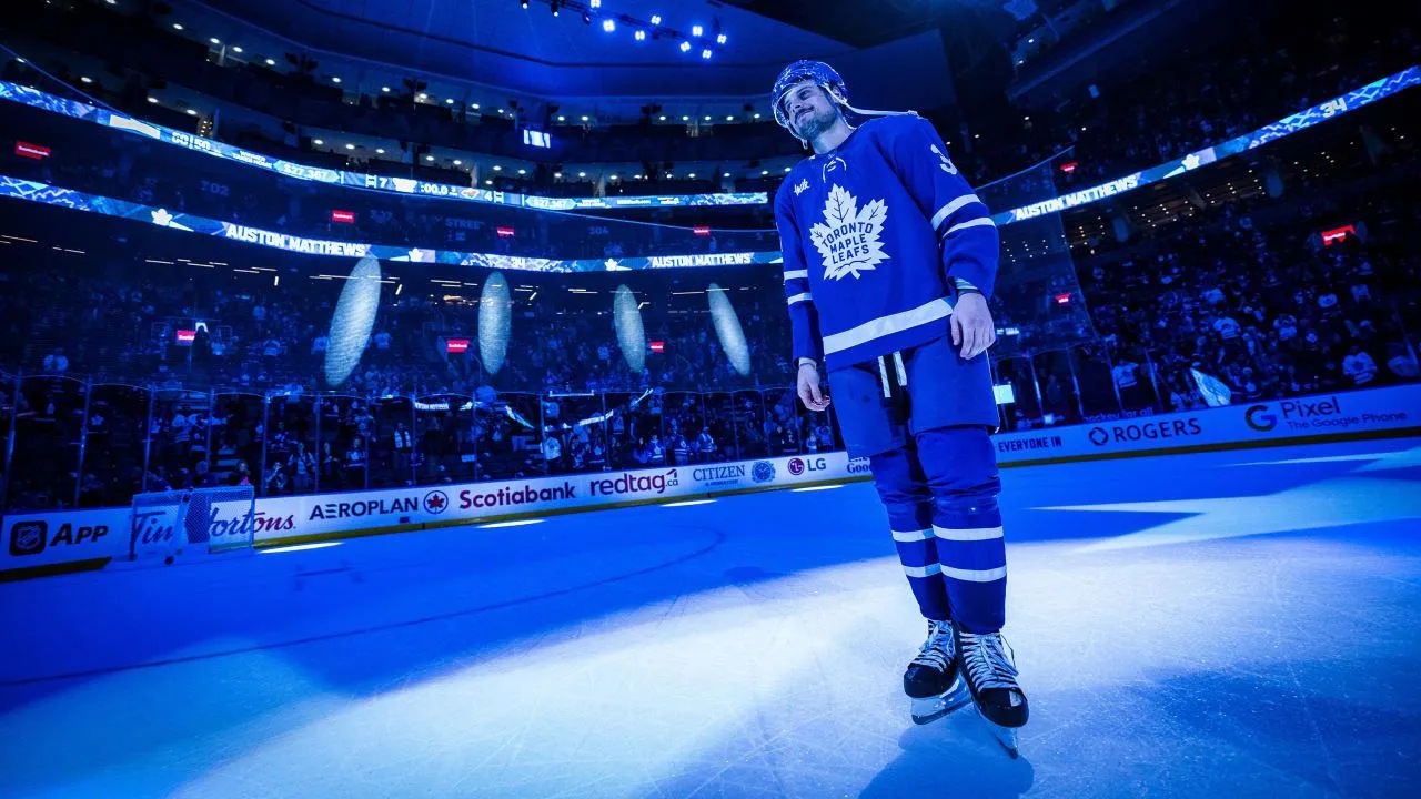 Auston Matthews, captain of the Toronto Maple Leafs.