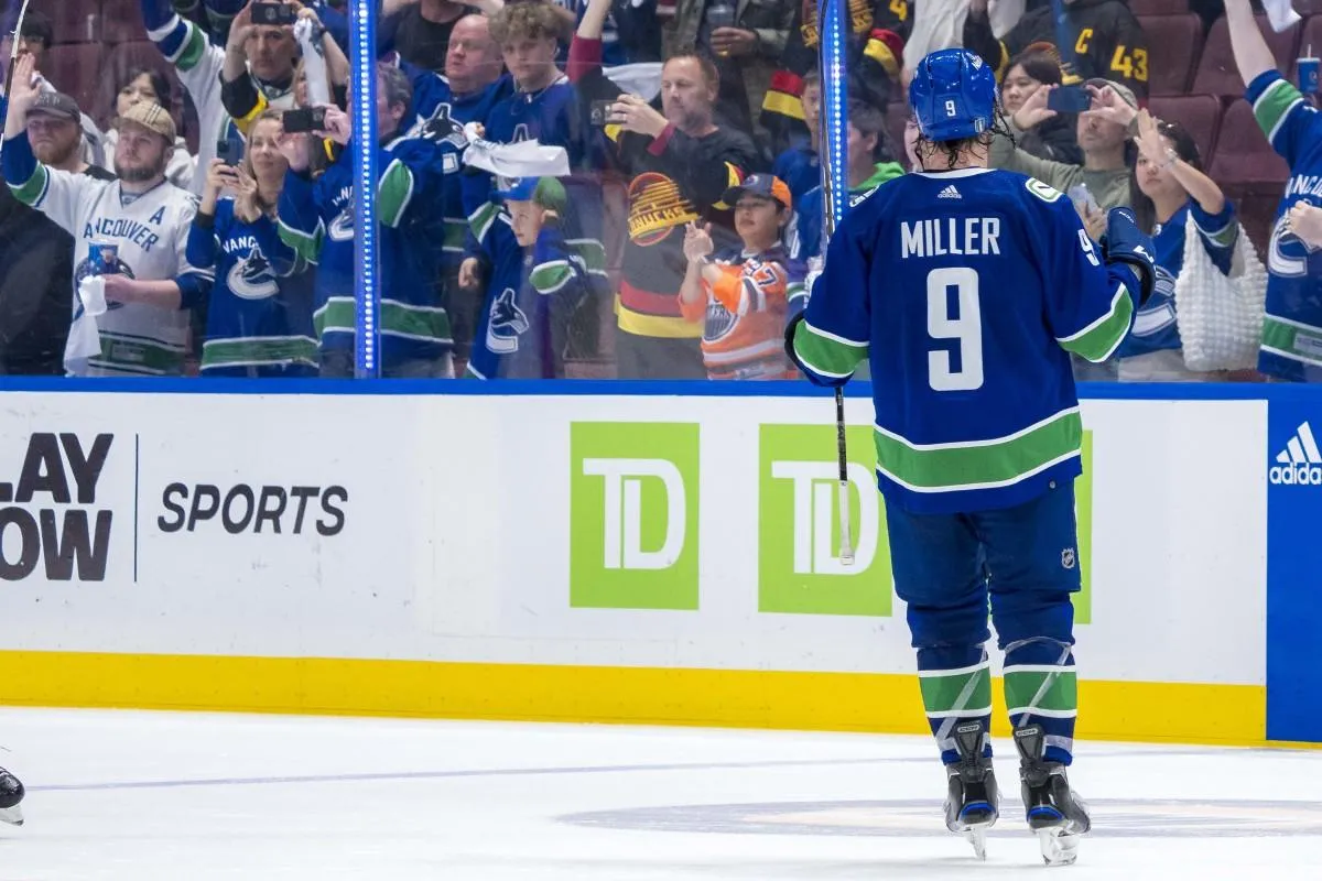 JT Miller of the Vancouver Canucks.
