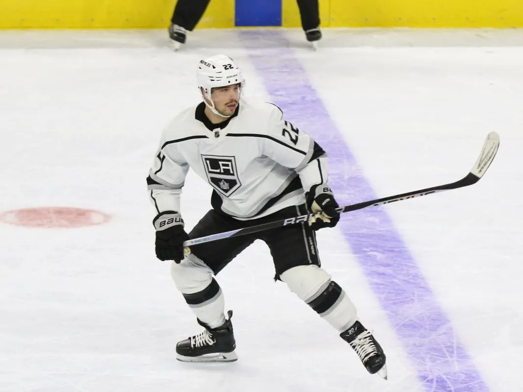 Kevin Fiala in action with the Los Angeles Kings.