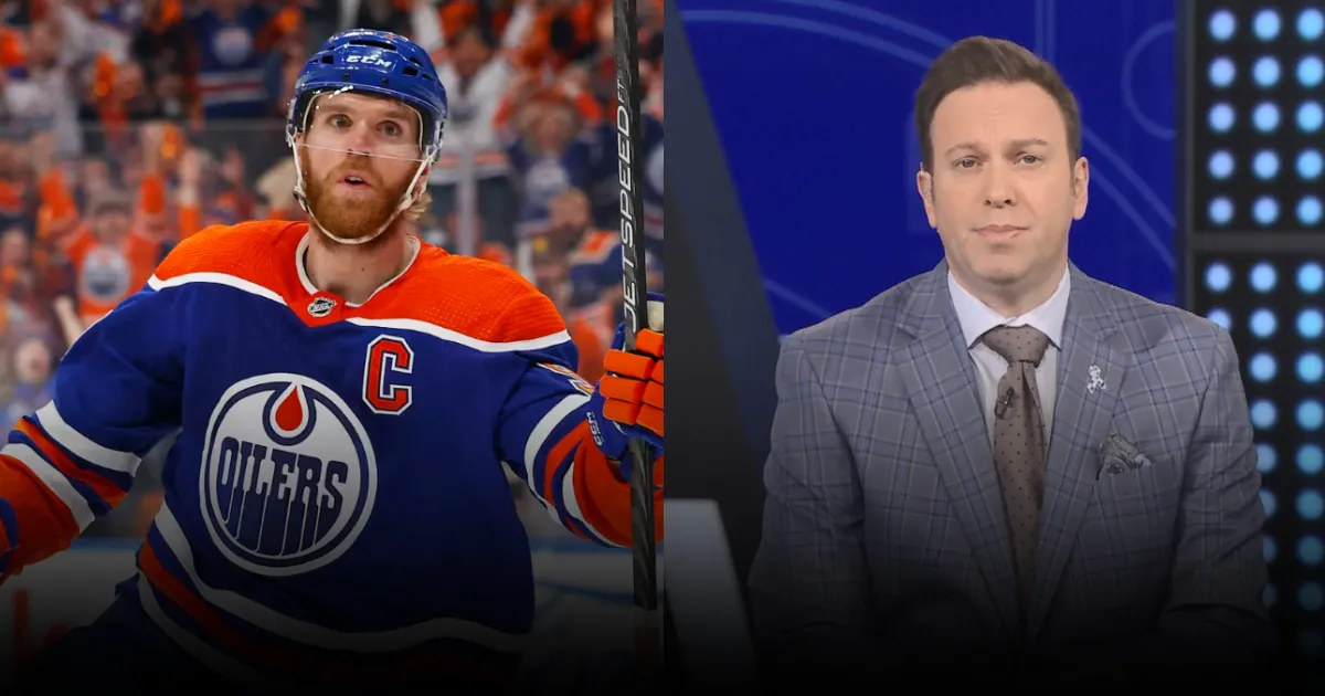 Edmonton Oilers captain Connor McDavid and hockey commentator Elliotte Friedman