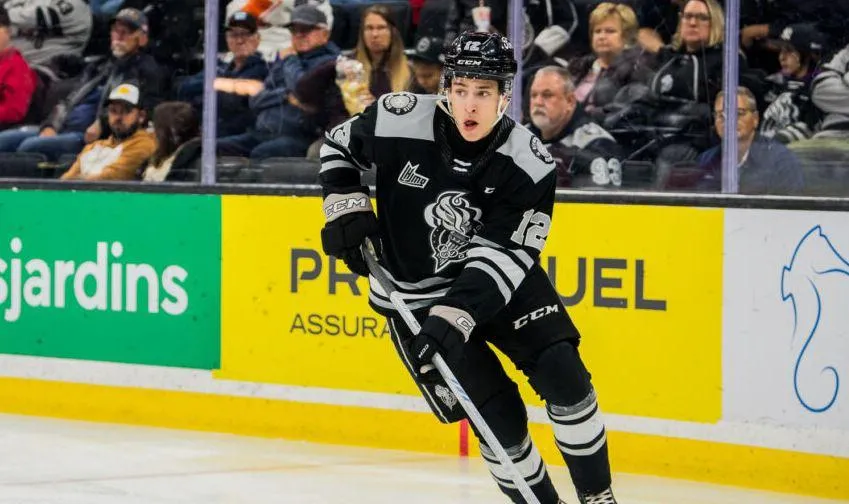 Gatineau Olympiques defenseman Justin Blais in action.