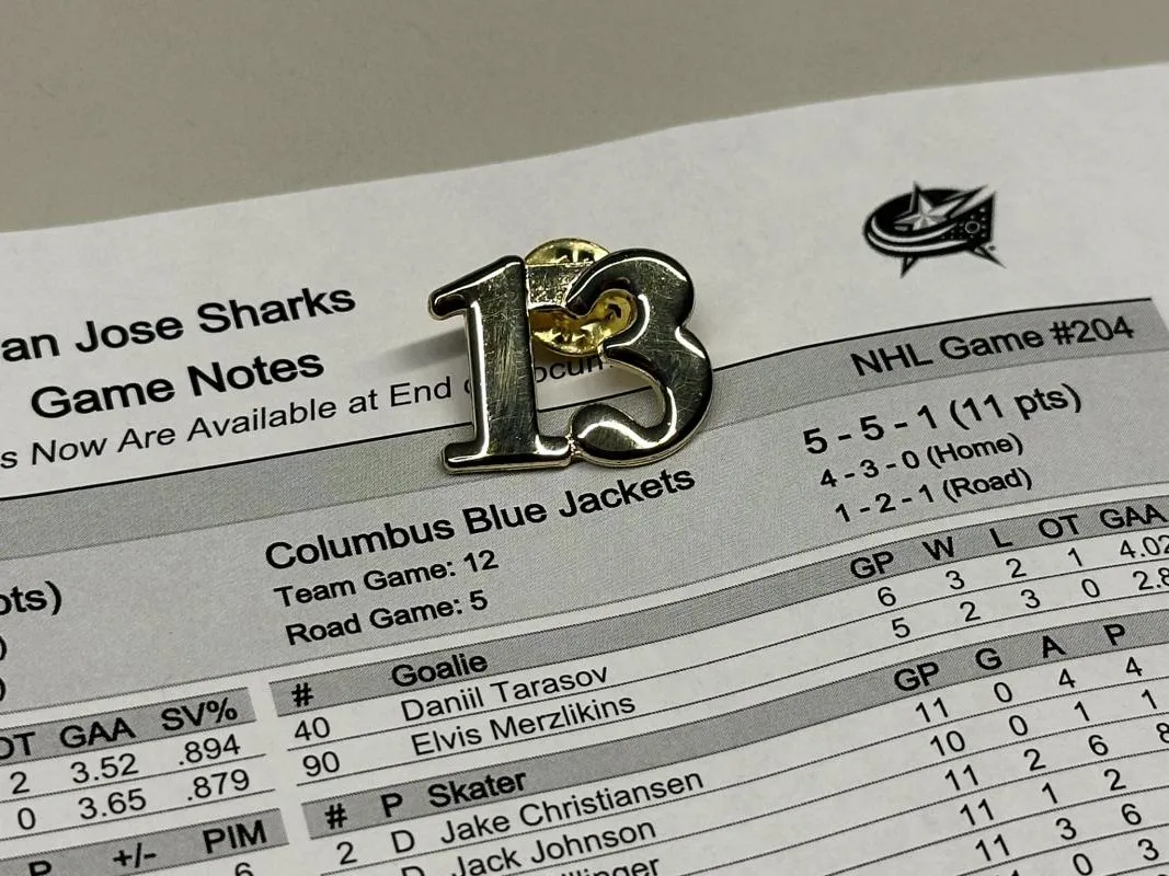Number 13 pin on the game lineup
