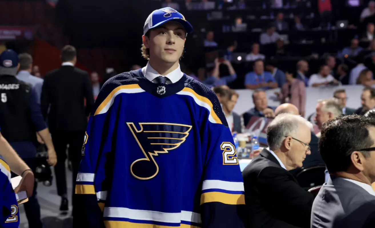Landon Sim of the London Knights at the 2022 NHL entry draft