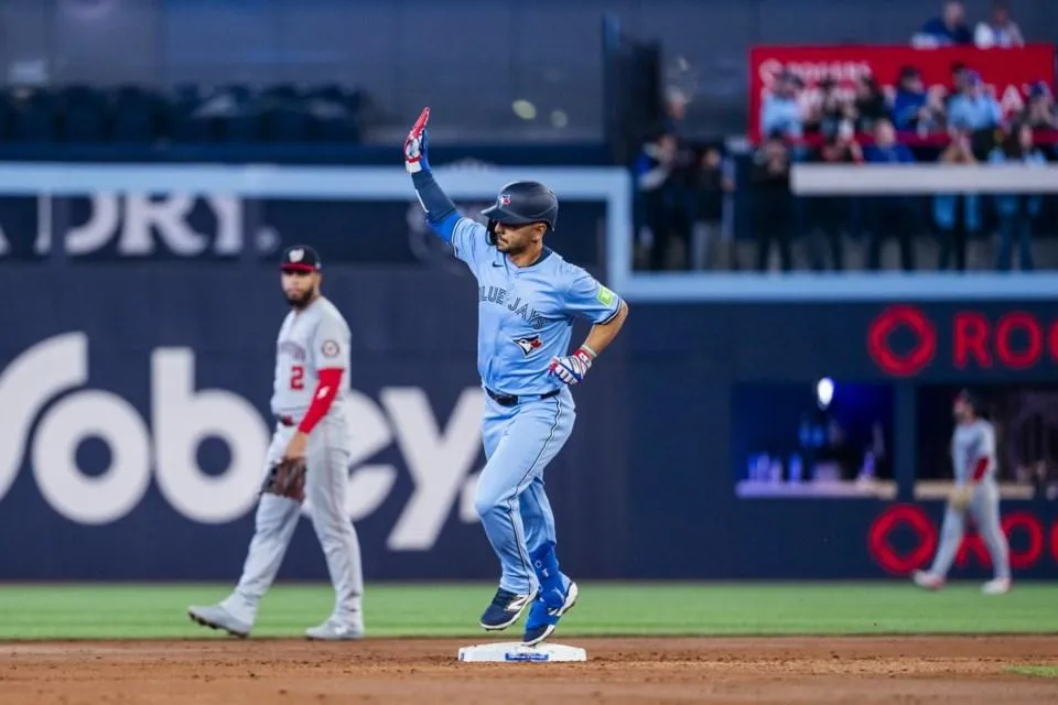 Andres Gimenez makes team history with third homerun in 5 games #bluejays #mlb