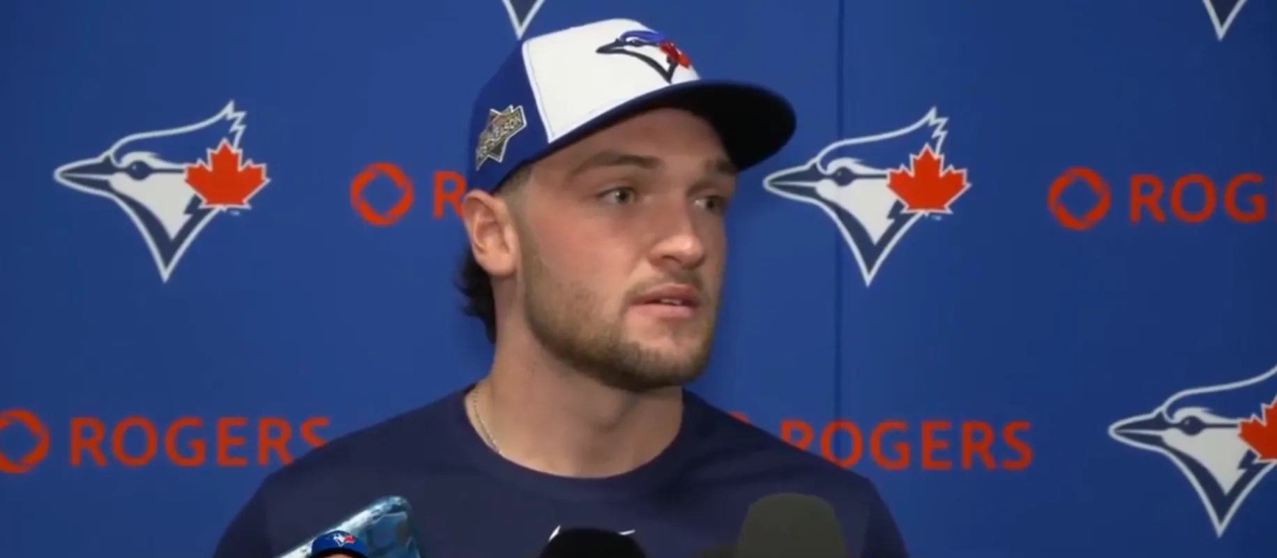 Trey Yesavage speaks on the bad calls made during game 2 of the ALCS #bluejays #mlb