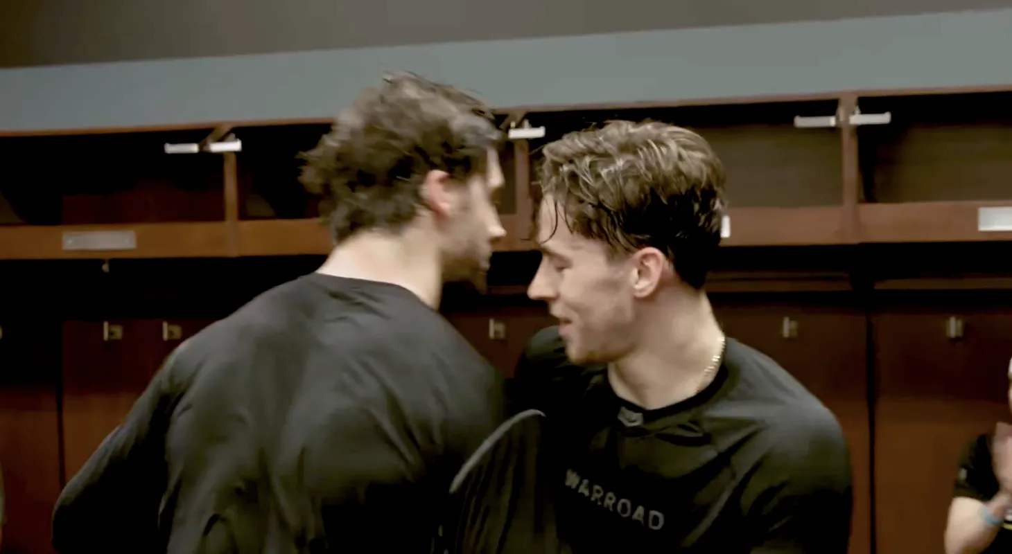 Penguins' Kris Letang and Yegor Chinakhov