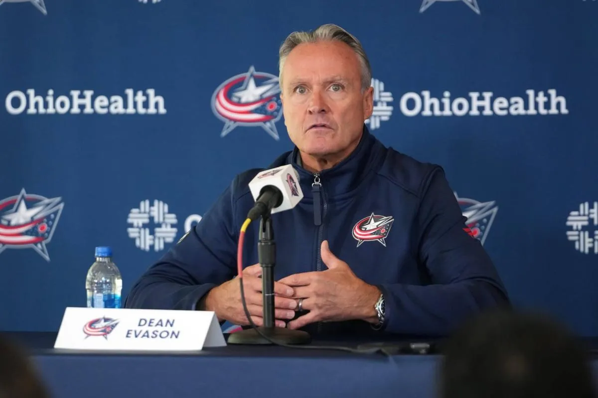 Dean Evason, Head Coach of the Columbus Blue Jackets.