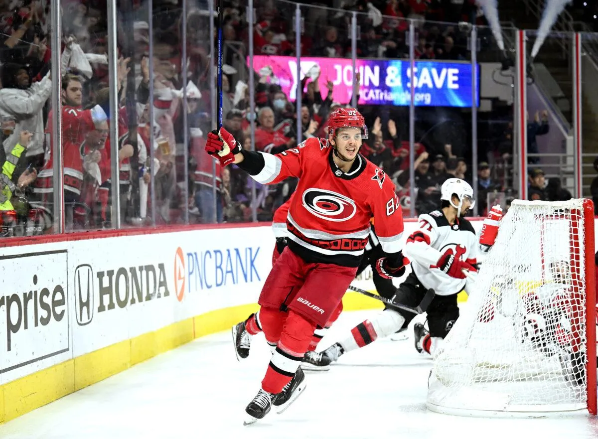 Jesperi Kotkaniemi of the Carolina Hurricanes.