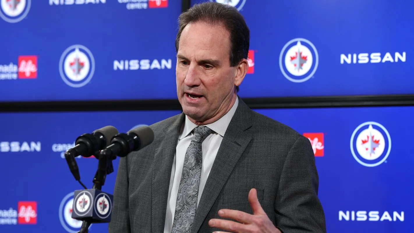 Winnipeg Jets head coach Scott Arniel talks to the media after a game against the Edmonton Oilers at Canada Life Centre.