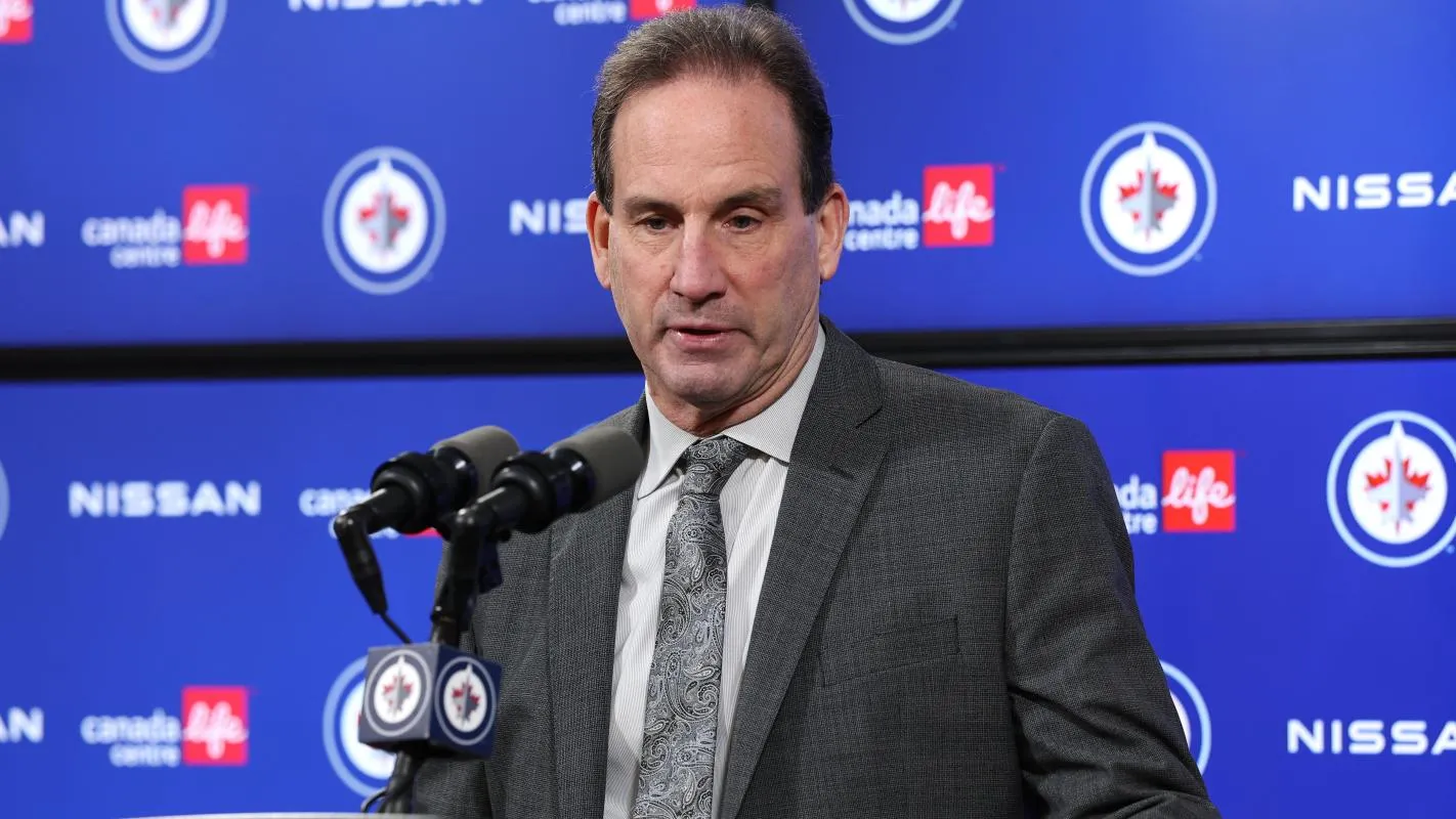 Winnipeg Jets head coach Scott Arniel talks to the media after a game against the Edmonton Oilers at Canada Life Centre.
