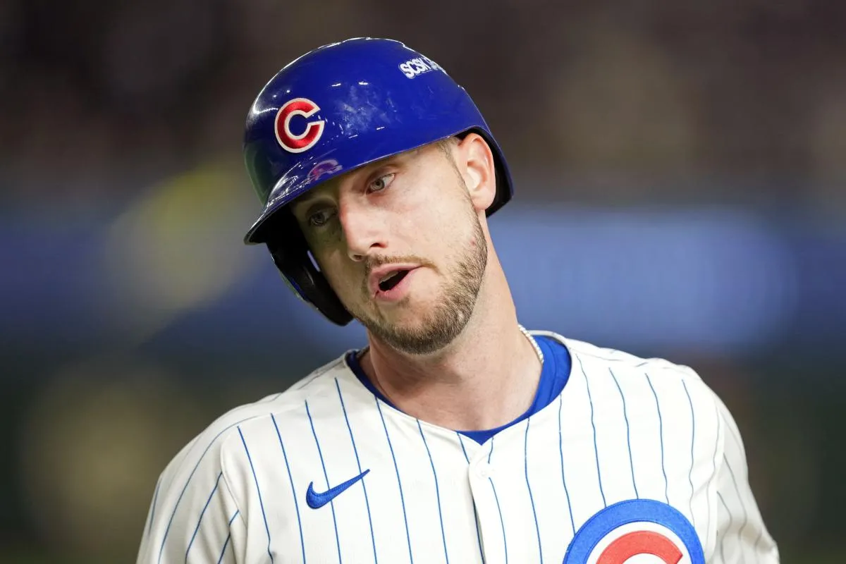 Chicago Cubs right fielder Kyle Tucker (30) during the ninth inning against the Los Angeles Dodgers during the Tokyo Series at Tokyo Dome.