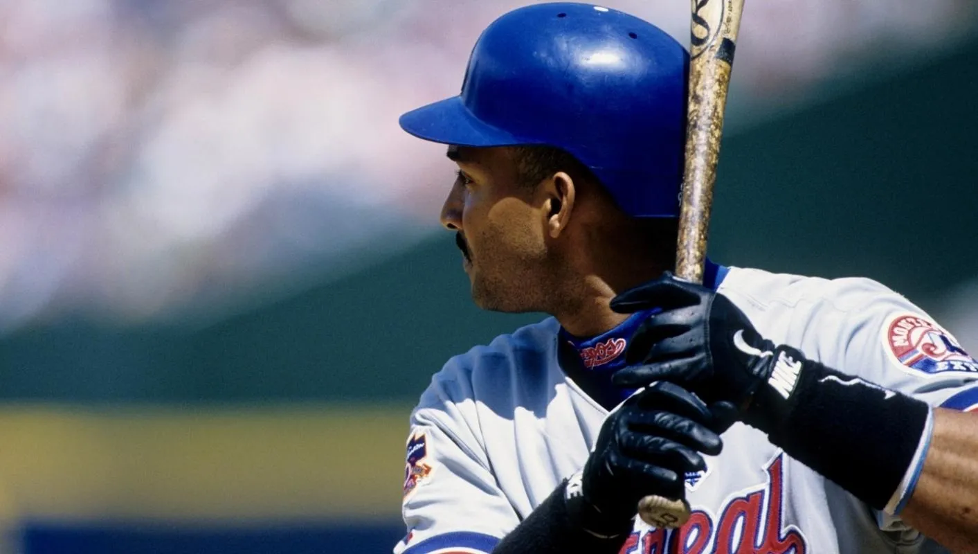 Montreal Expos outfielder Henry Rodriguez (40) at bat against the Atlanta Braves during the 1997 season at Turner Field.