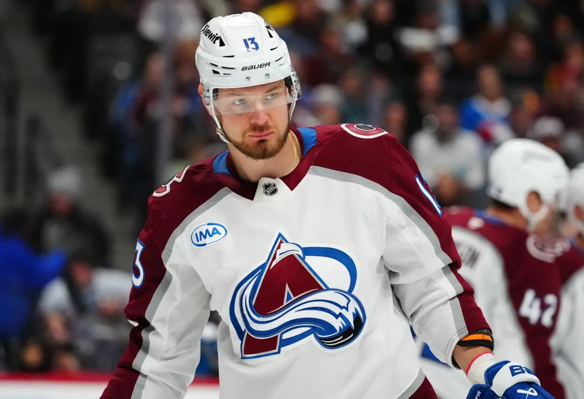 Colorado Avalanche right wing Valeri Nichushkin (13) during the first period against the Los Angeles Kings at Ball Arena.